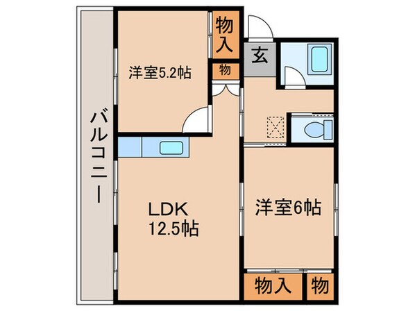 ヴィラナリー中間Ⅱ　2号棟の物件間取画像